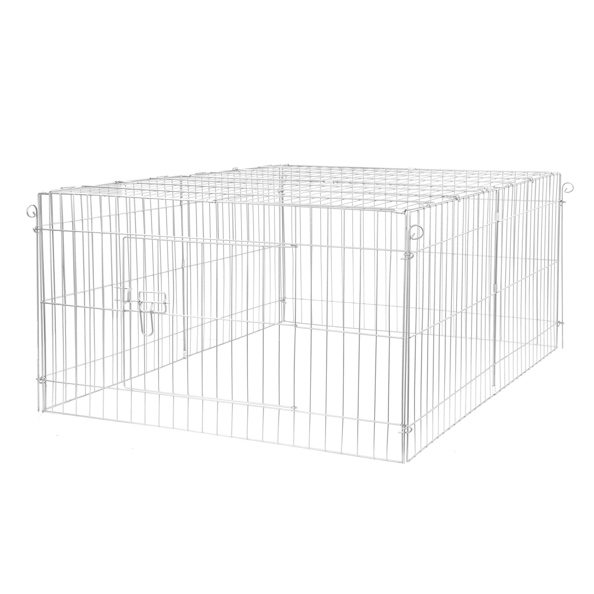 Recinto per piccoli animali 144 x 116 x 58 cm con telo parasole recinzione per conigli e lepri