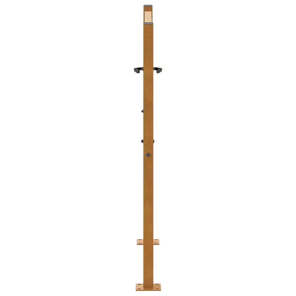 Cancello da giardino 100x100 cm in acciaio corten design ondulato 4100974