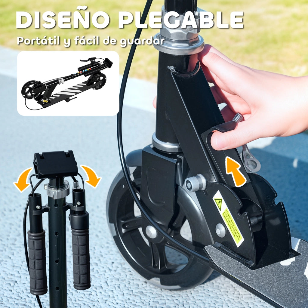 Patinete Pieghevole per Bambini ¨C Zephmum ¨C Nero con Luci LED
