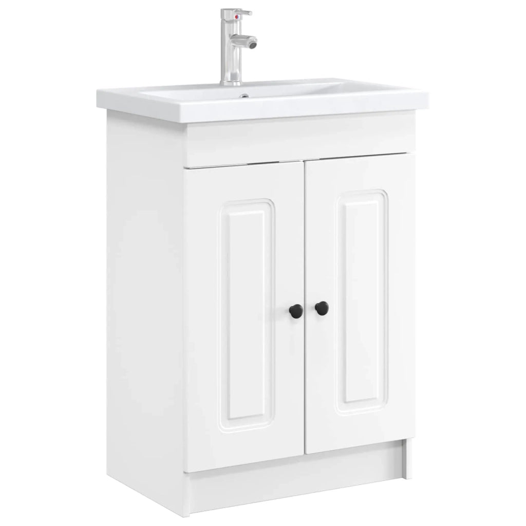 Mobiletto da bagno sotto il lavello Bianco 56 x 37,5 x 81 cm