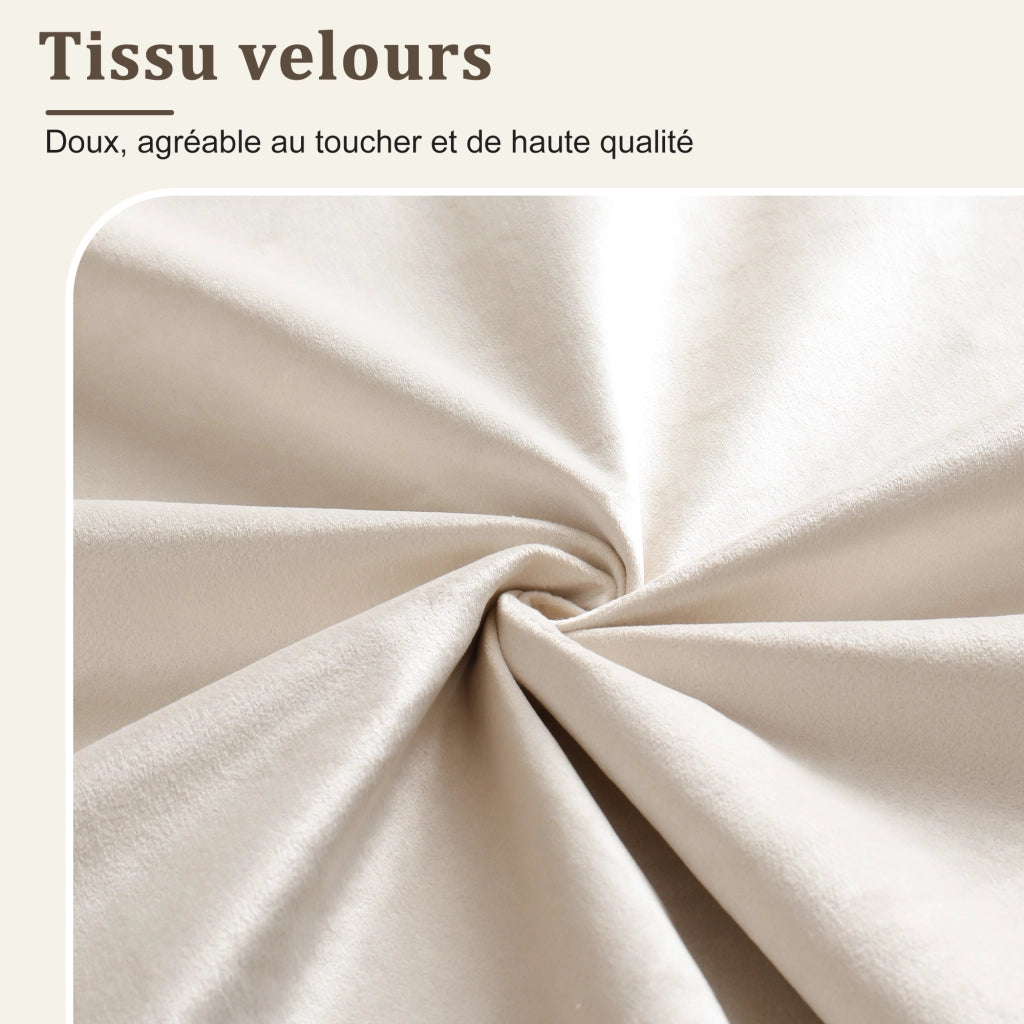Letto contenitore 140x200 cm con sollevamento idraulico; LED; prese USB e rivestimento in velluto beige