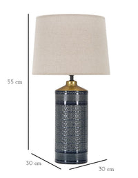 Lampada da Tavolo Graphs dark 30x55x30 cm in Ceramica Multicolor