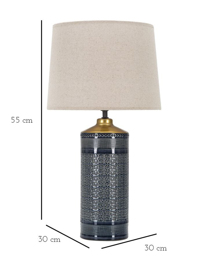 Lampada da Tavolo Graphs dark 30x55x30 cm in Ceramica Multicolor
