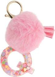 Sostegno per chiavi con pennello - Sostegno per chiavi con iniziali - Sostegno per chiavi femminile - Sostegno per chiavi auto - Sostegno per chiavi in pelle - Sostegno per chiavi in materiali ecologici e robusto 11 cm