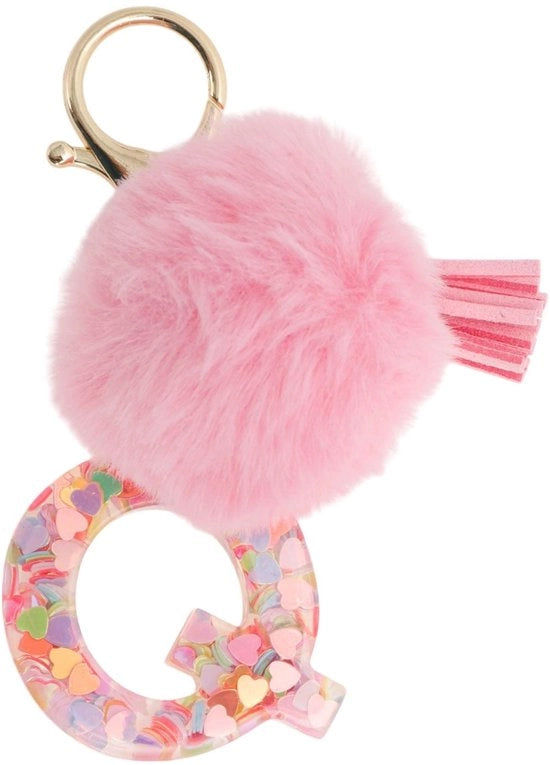 Sostegno per chiavi con pennello - Sostegno per chiavi con iniziali - Sostegno per chiavi femminile - Sostegno per chiavi auto - Sostegno per chiavi in pelle - Sostegno per chiavi in materiali ecologici e robusto 11 cm