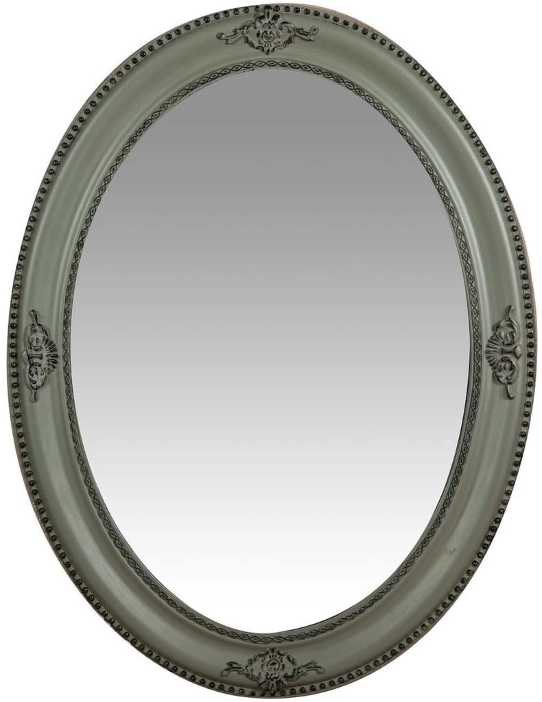 Biscottini Specchiera da appendere verticale/orizzontale L64xPR4xH84 cm finitura grigio anticato.