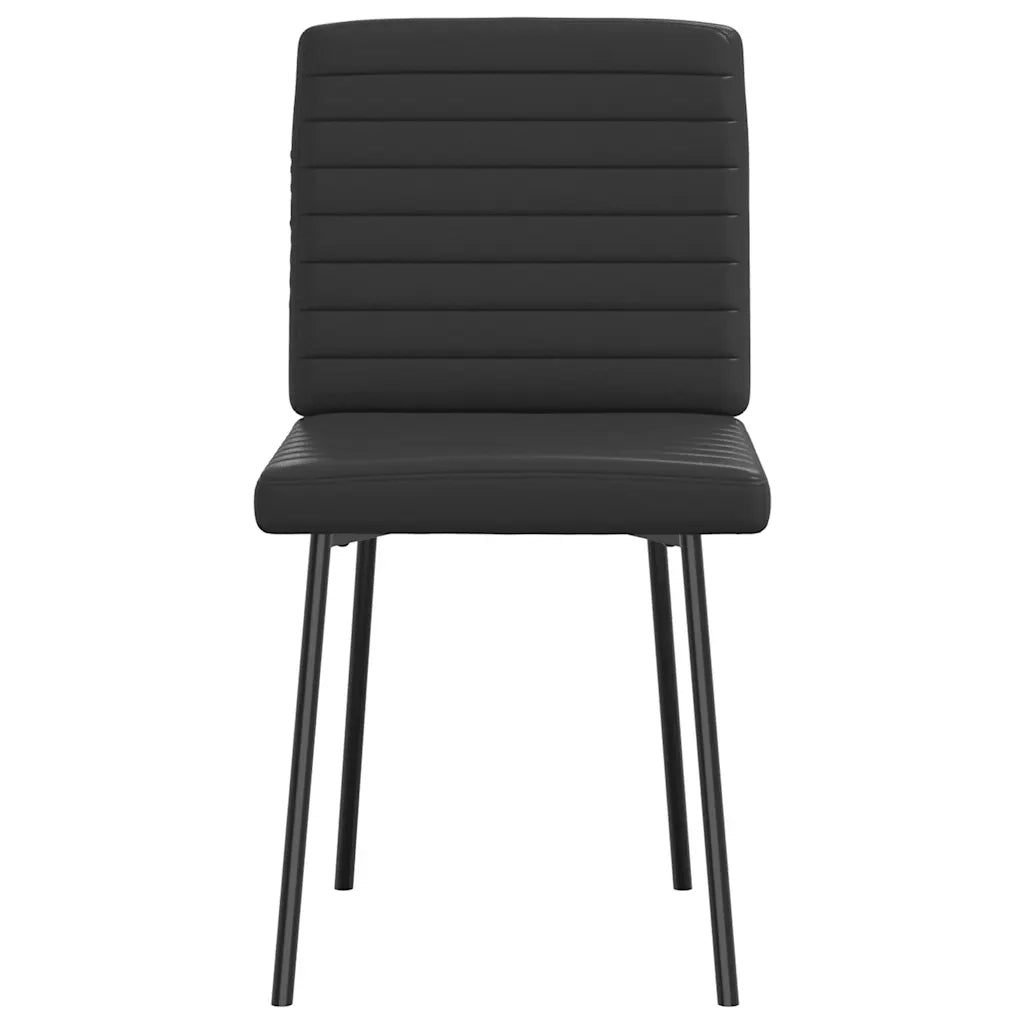 Sedie da Pranzo 6 pz Nere in Similpelle 3315541