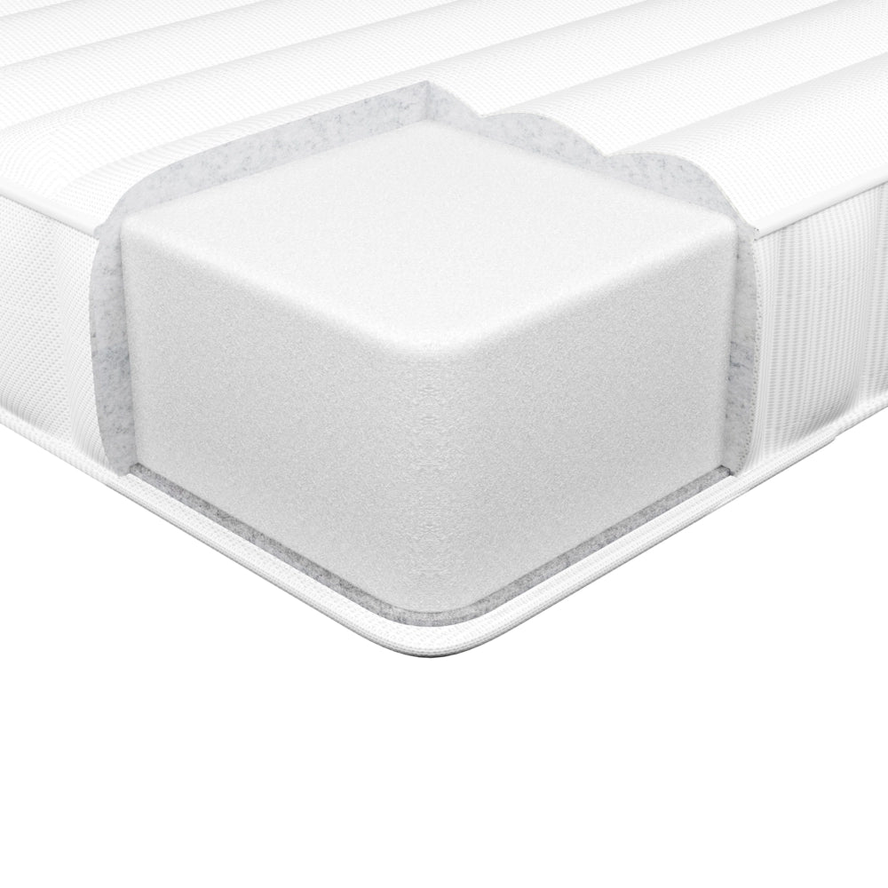 Materasso in schiuma bianco 80 x 200 cm Tessuto poliestere sfoderabile con cerniera EU Misura singola Medium Firm H2