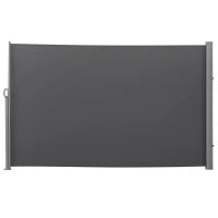 Frangivista da Giardino Estensibile 3x1.8m, Poliestere Anti UV e Alluminio, Grigio