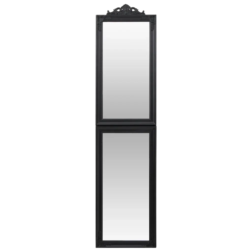 Specchio Autoportante Nero 40x160 cm