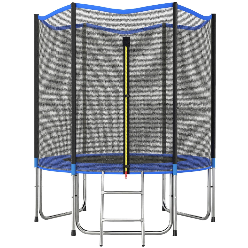 Trampolino da Giardino, 183 cm con Rete di Protezione e Scala