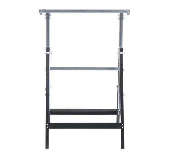 SET 2 CAVALLETTI DA LAVORO PIEGHEVOLI TELESCOPICI ALTEZZA REGOLABILE IN TUBI D’ACCIAIO