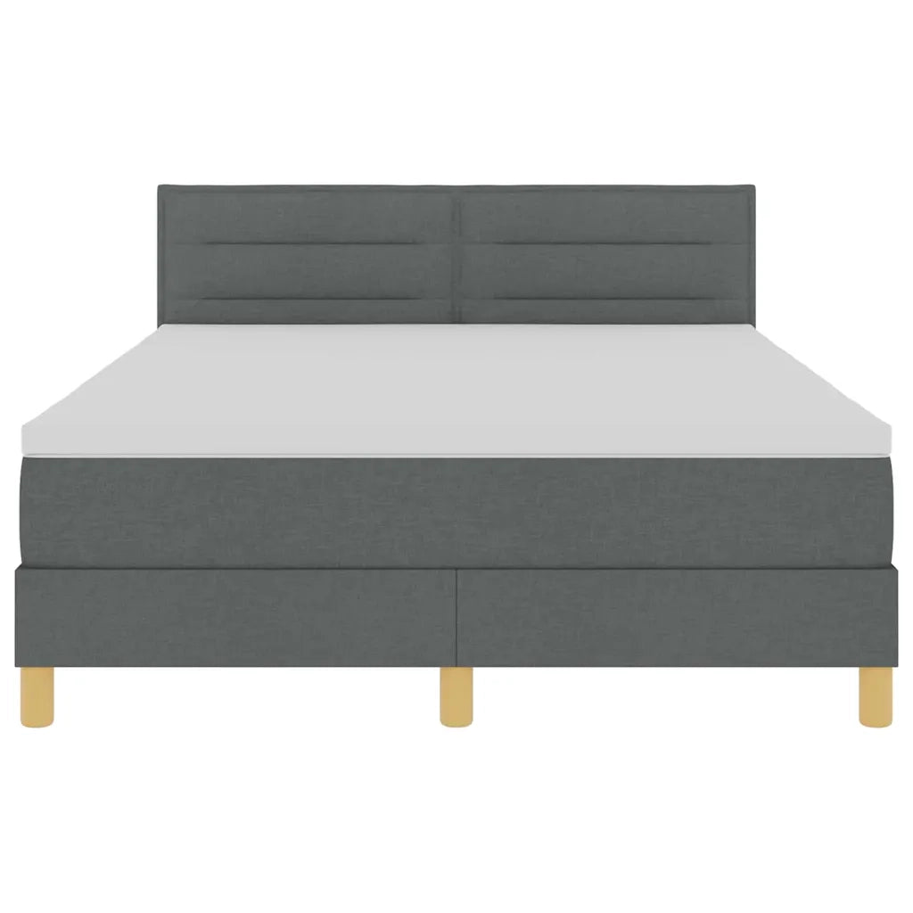 Letto a Sorgente LED Grigio scuro 160 x 200 cm Tessuto 3342374