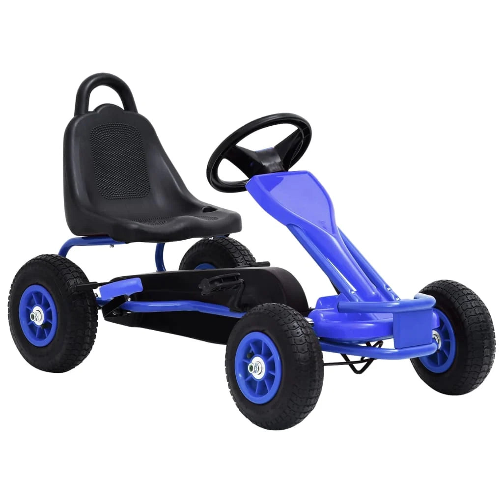 Go-kart a pedali con gomme blu 02_0005219