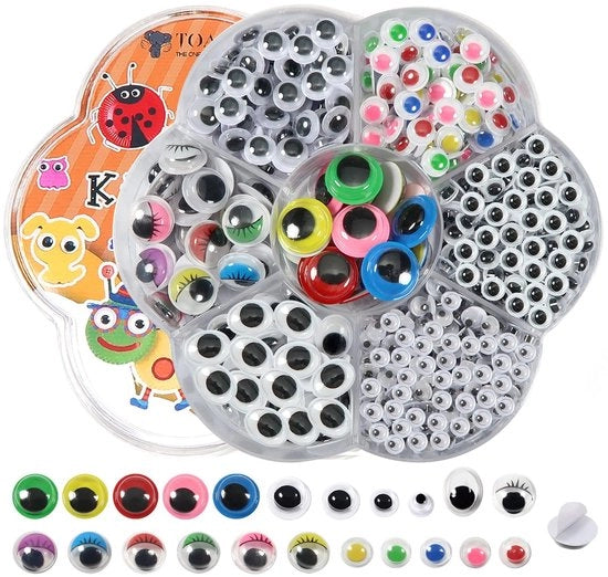 Occhielli Rond/Ovale - 770 Stuks - Autoadesivi - Rond/Ovale - Nero/Bianco/Colorati - Plastica - Leggera - Occhielli da Incollare