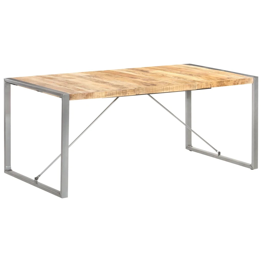 Tavolo da Pranzo 180x90x75 cm in Legno Massello di Mango Grezzo cod mxl 12689