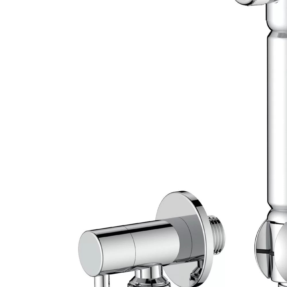 Duplex idroscopino tondo flessibile 150 cm con supporto e rubinetto