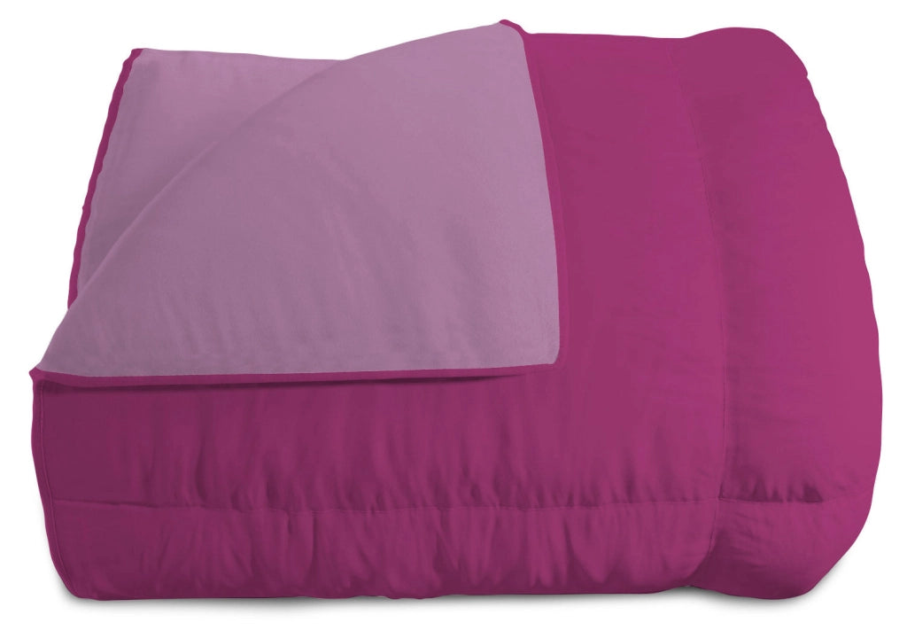 Trapunta Invernale Matrimoniale Doubleface 300gr Lilla/Fuxia