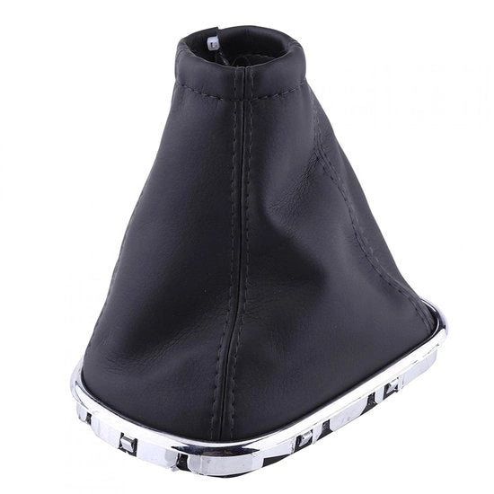 Pompa di Accensione Universale - Pomo - Pomo di Accensione - Universale - Pelle PU - Nero con Maniglia in Acciaio Cromato
