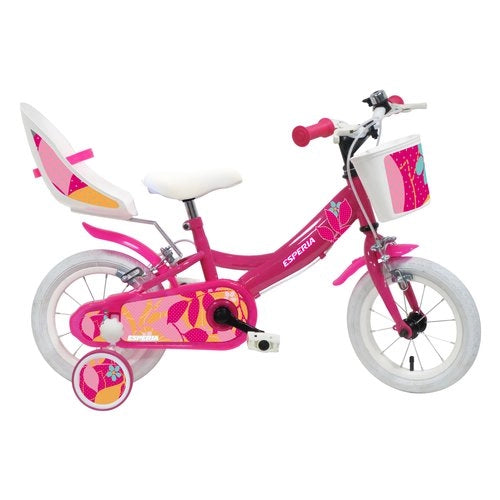 Bicicletta esperia 25145 bimba starlet con rotelle e accessori fucsia