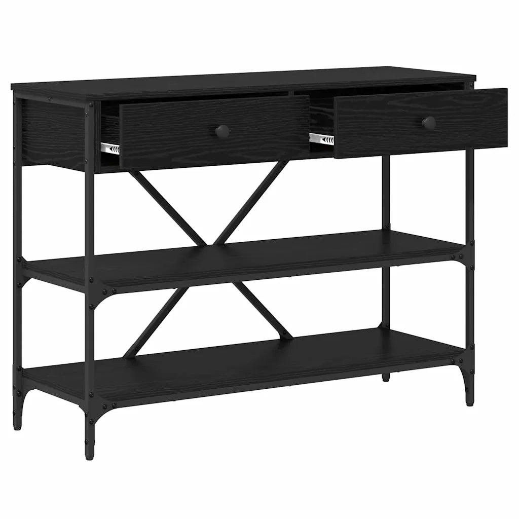 Tavolo consolle Rovere Nero 100 x 34,5 x 75 cm legno 871306