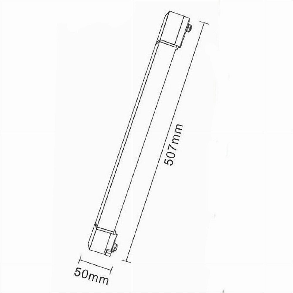 Trade Shop - Faretto Led Lineare Per Binario Track Monofase 20 Watt Orientabile Cct Pst-57-3c - Bianco