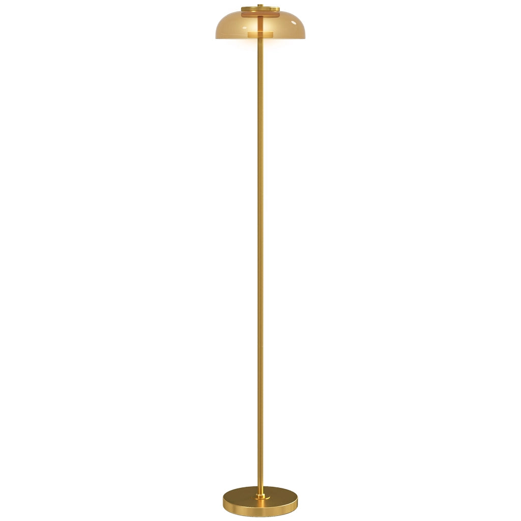 Lampada da terra LED per soggiorno ¨C zephmum ¨C ottone 25x25x134 cm