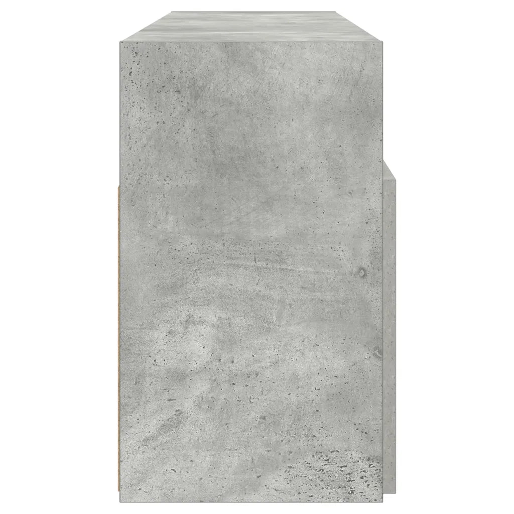Mobile Porta TV con Luci LED-Credenza TV Grigio Cemento 120x30x50 cm