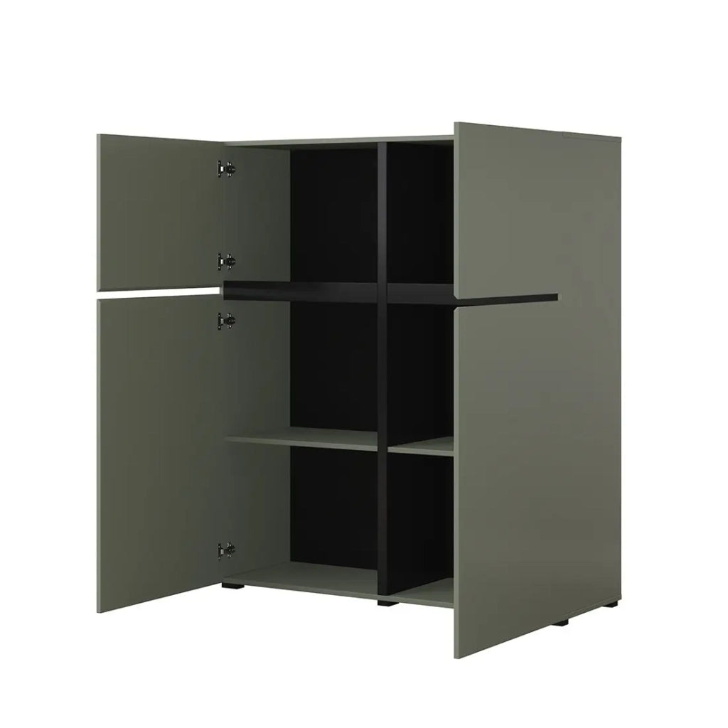 Set di 3 mobili design colore verde salvia per soggiorno collezione HAVANA.