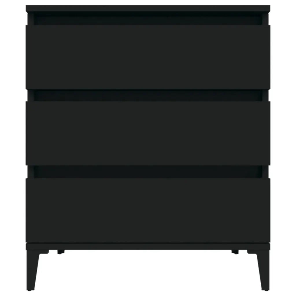 Credenza Nero 60x35x70 cm in Legno Multistrato cod mxl 28125