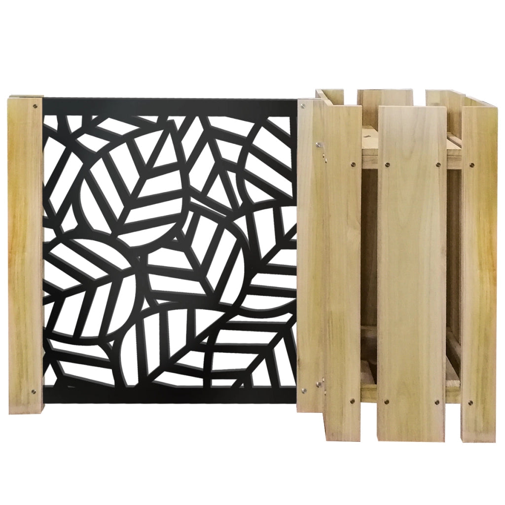 FIORIERA-WOOD COMPOSIZIONE - Porta vasi con divisorio staccionata modulabile - 150x100cm - in Legno e PVC Modello: Tropical