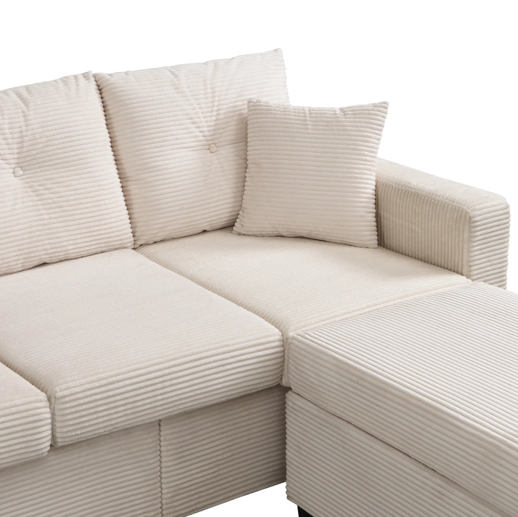 Divano modulare con illuminazione LED; schiuma; beige