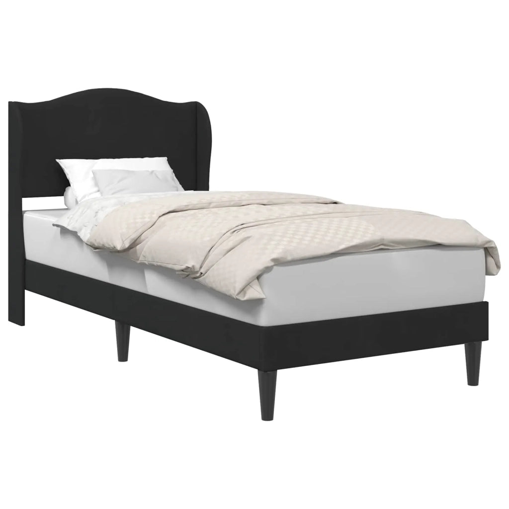 Struttura del letto con testiera Nero 80 x 200 cm Velluto 42027885