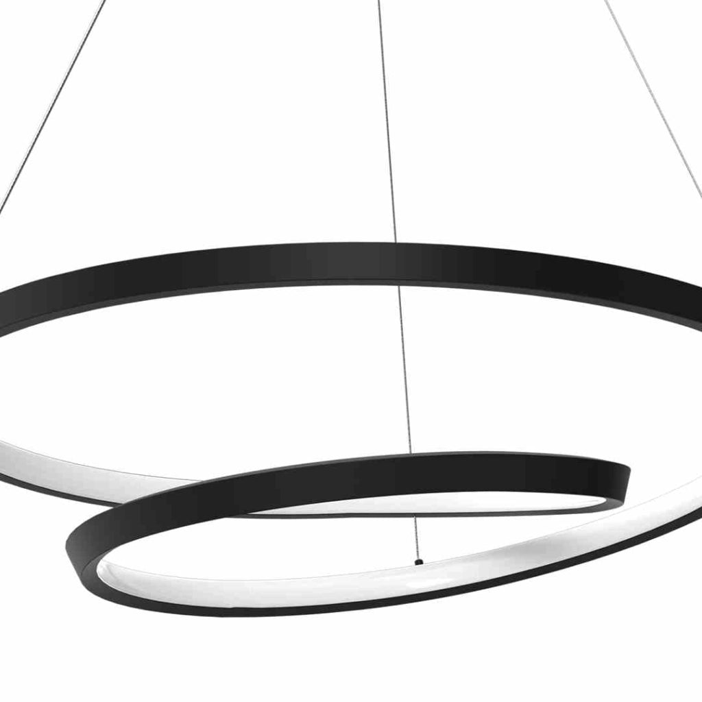 Lampada a sospensione LED nera 48W Ø50 Milagro Lucero