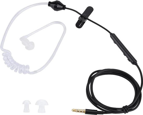 Cuffie In-Orecchio Con Microfono 35 Mm - Jack Standaard - Compatibili Con IOS E Android - Nero Linea Bianca Cavo .