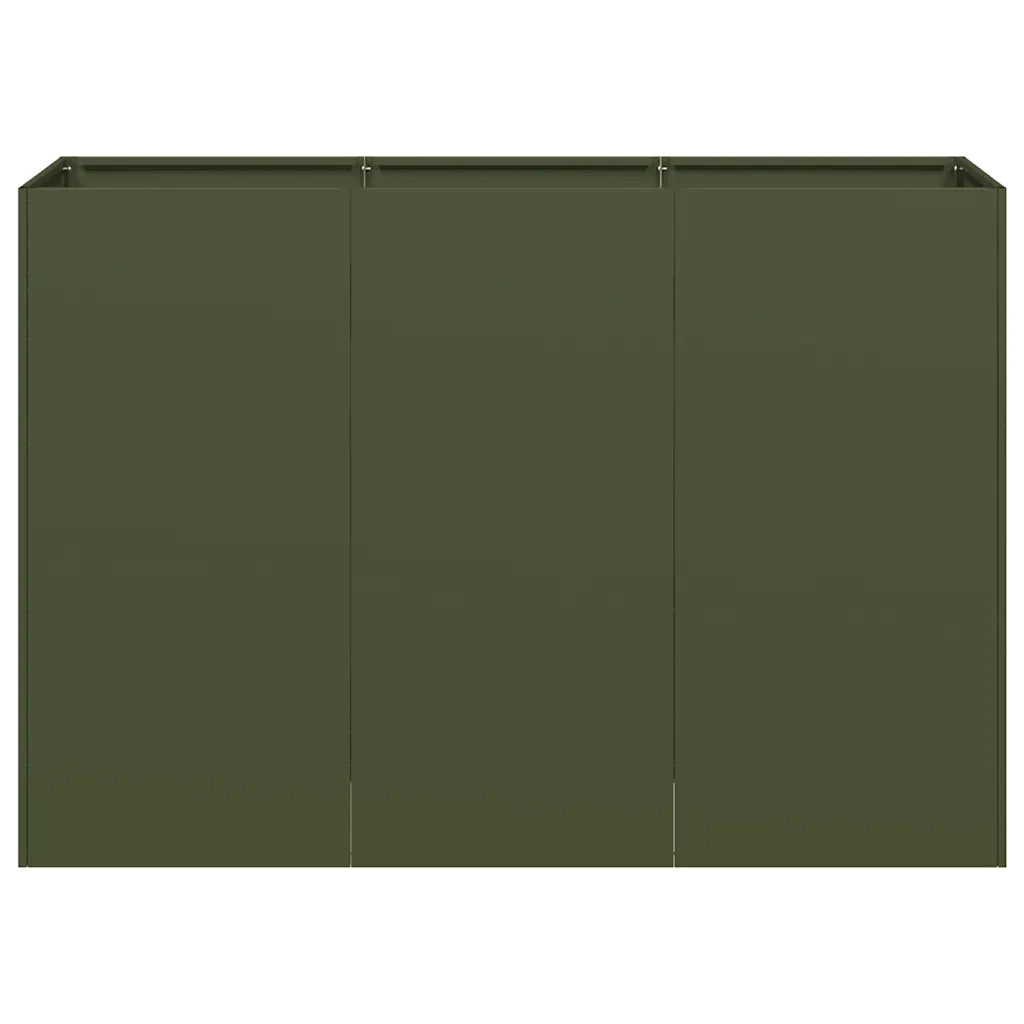 Fioriera Verde Oliva 120x40x80 cm in Acciaio Laminato a Freddo 860720