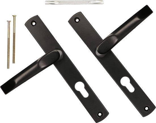 Doppio pistone 72 mm con lungo albero a manovella nero - sistema di apertura profilo universale moderno