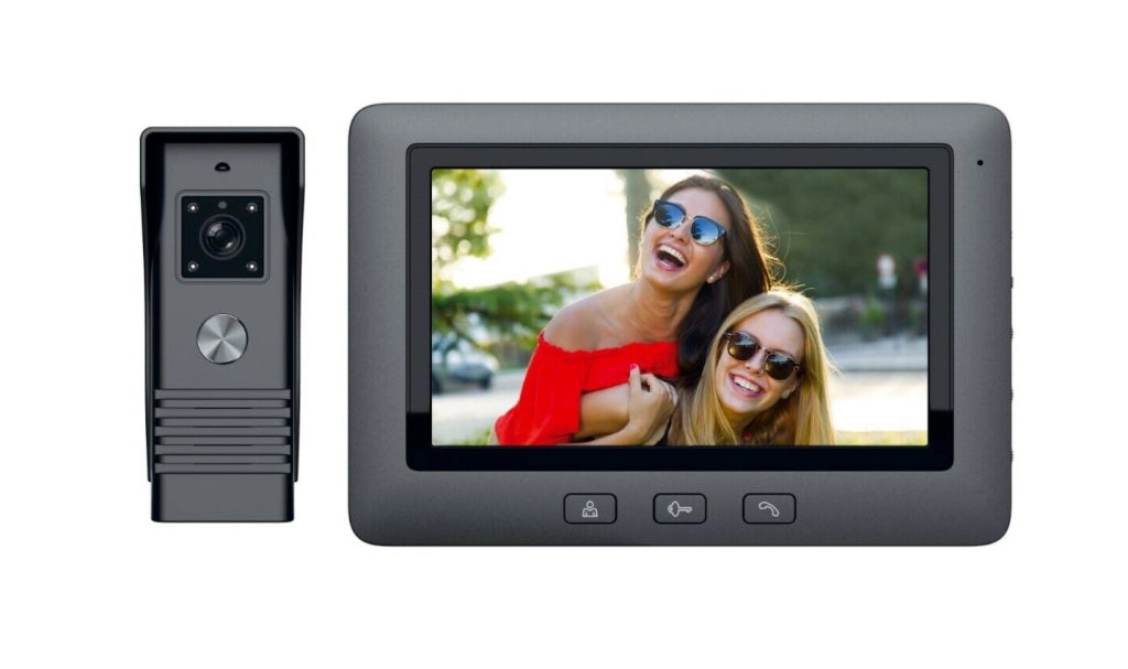 Kit videocitofono monofamiliare monitor 7" telecamera 4 led apriporta RLC07L
