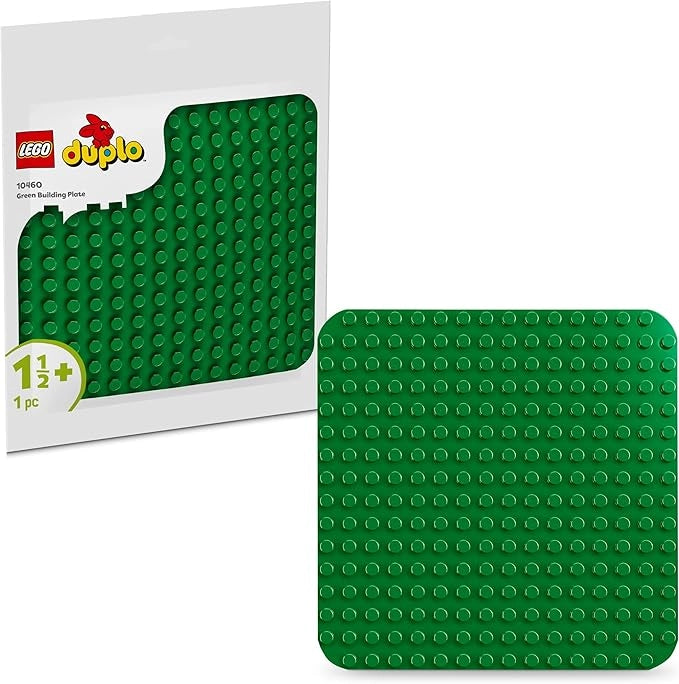 LEGO DUPLO Classic Base Verde, Set Piastra Giocattolo per Mattoncini da 16x16 Bottoncini per Costruzioni Creative,,Eta 1