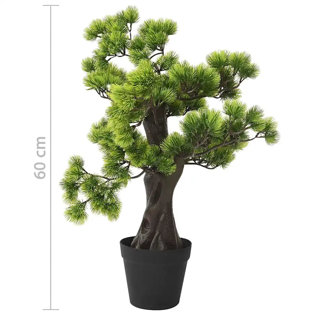 Bonsai di Pino Artificiale con Vaso-Piante Decorative 60 cm Verde 170808