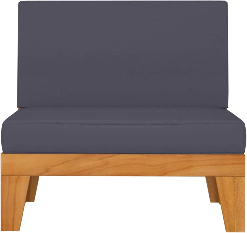 Set di mobili da giardino e cuscini, set da giardino, mobili da giardino, mobili da giardino, set da giardino, divano da giardino, terrazza, 3 pezzi in legno massello di acacia