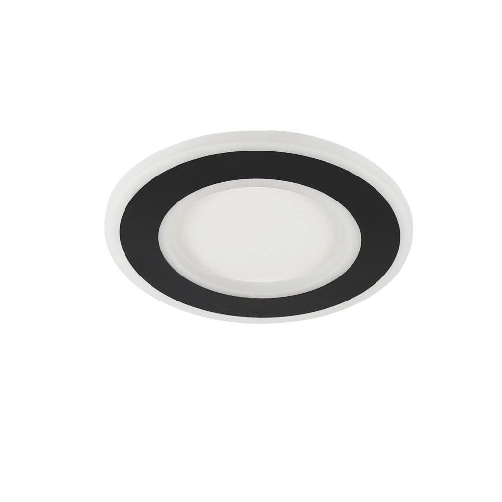 ZMH Lampada da soffitto a LED in bianco e nero da 24 cm per soggiorno e corridoio