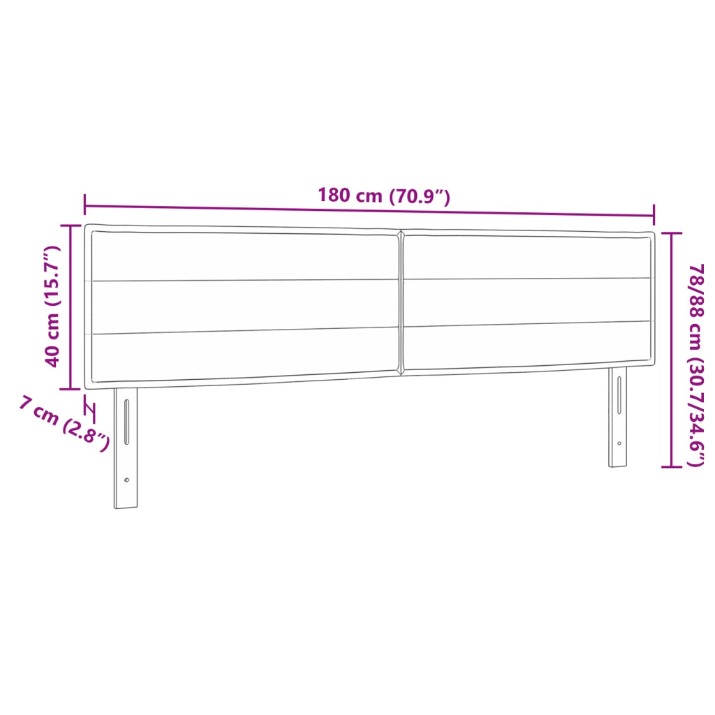 Testata LED Design Linee Grigia Chiara 90 cm Tessuto