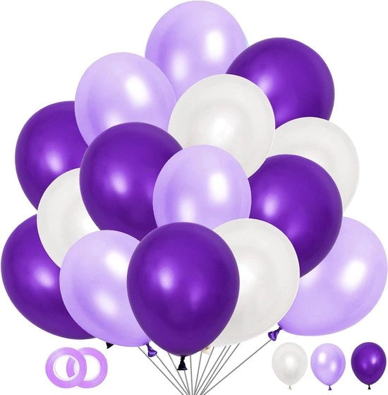 60 pezzi di palloncini di latex gonfiabili in bianco rosa chiaro rosa, idonei per festeggiamenti di San Valentino, compleanni, matrimoni, battesimi e feste per bambine.