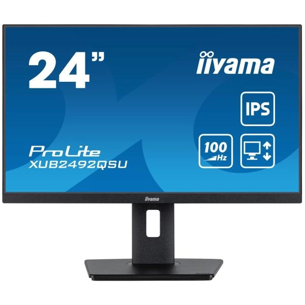 Iiyama prolite xub2492qsu-b1 monitor pc 60,5 cm (23.8") 2560 x 1440 pixel quad hd led nero