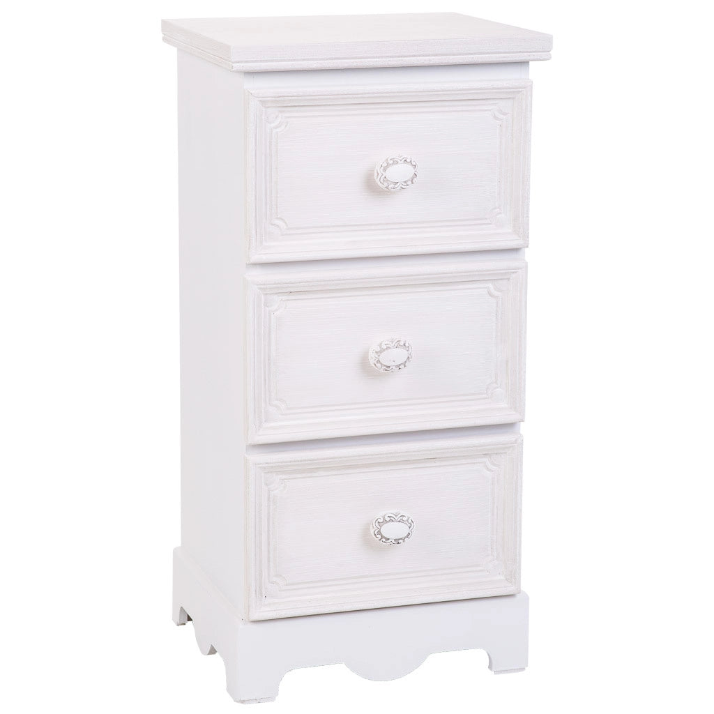 Colonne portaoggetti in legno bianco 31x26x60h cm