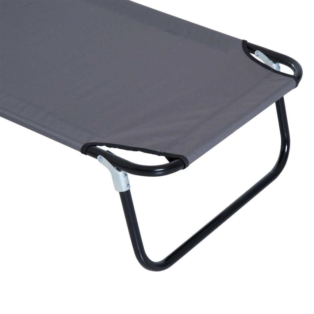 Sdraio da giardino pieghevole con cuscino ¨C zephmum ¨C grigio