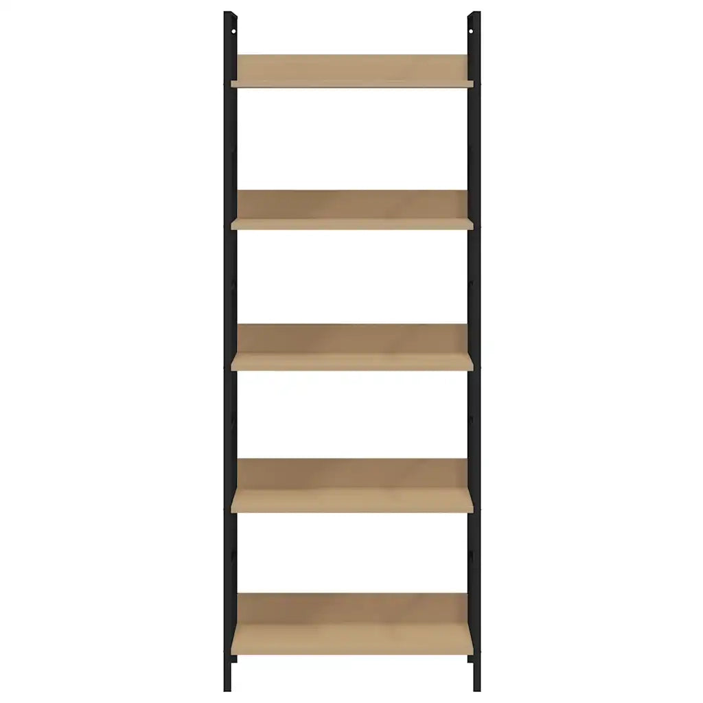 Libreria a 5 Ripiani Rovere 60x27,6x158,5 cm in Truciolato