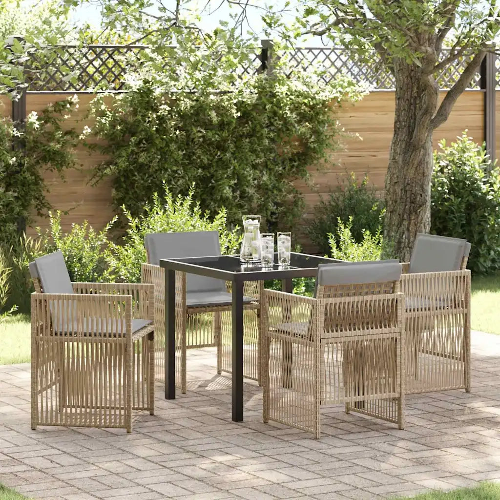 Set da Pranzo per Giardino 5 pcs Beige 3380669