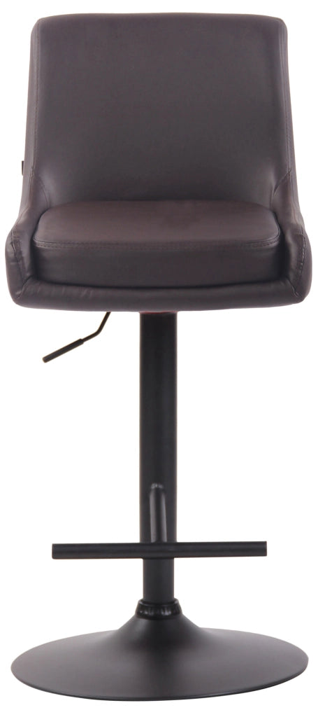 Sgabello Bancone Club in Similpelle marrone,nero
